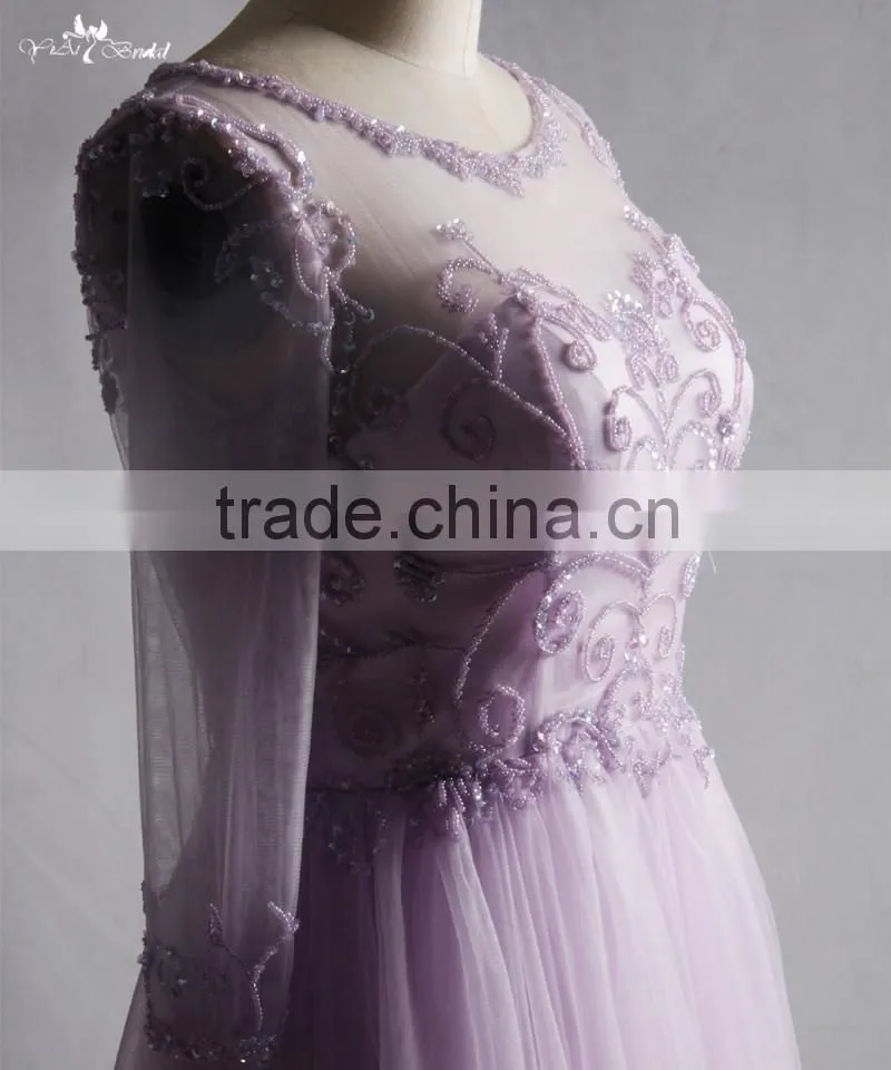 RSE714 Lilac Homecoming Dresses Rhinestone Long Evening Prom Dress