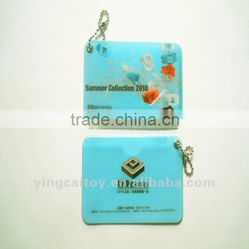 PVC business card holder with logo print freely