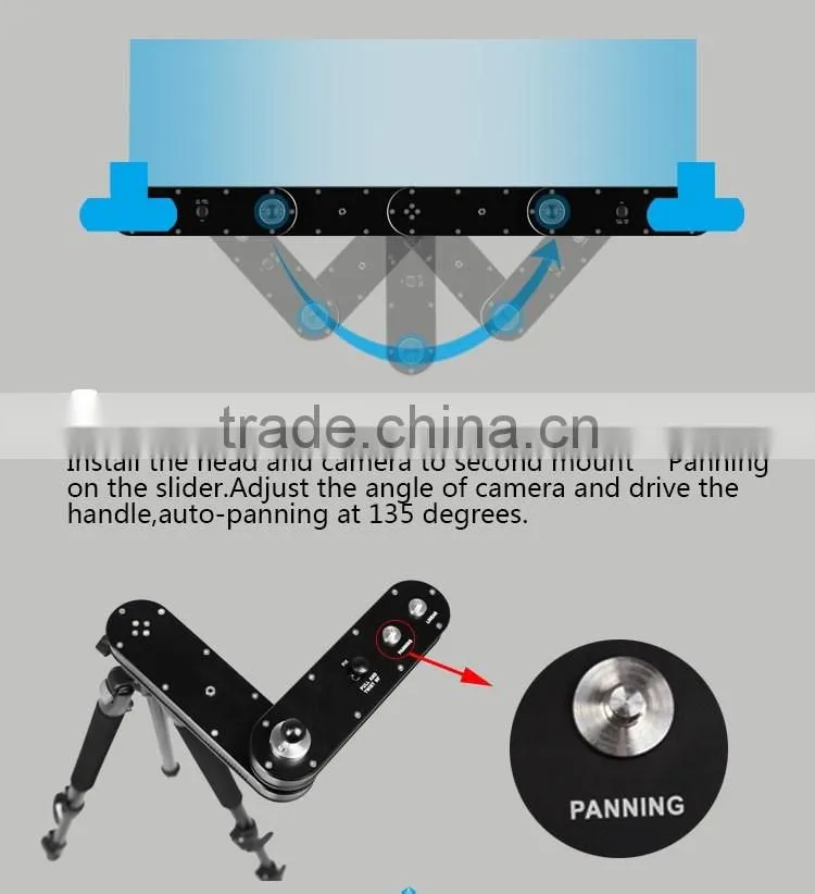 China factory produce cnc machining mini aluminum video camera slider