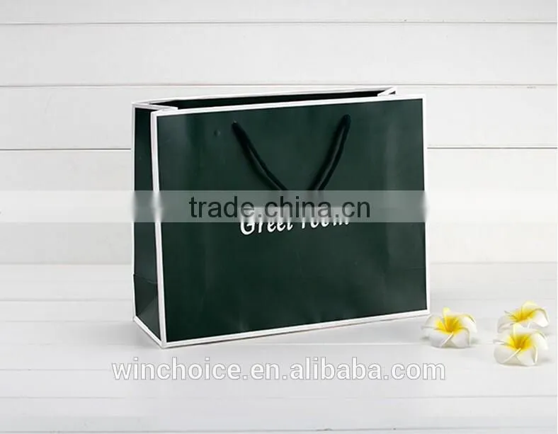 customized lamination printing, Ivory board /art paper bag ,shopping promotion bag , cotton rope handle
