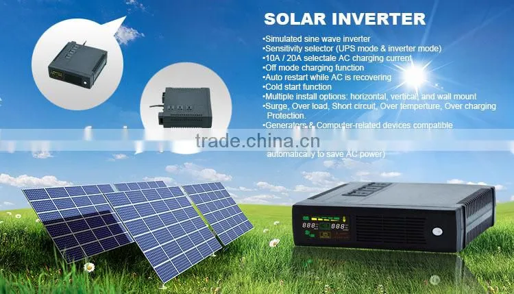 CE approved 1.2KVA uninterruptible power system Modified sine wave off grid solar inveter