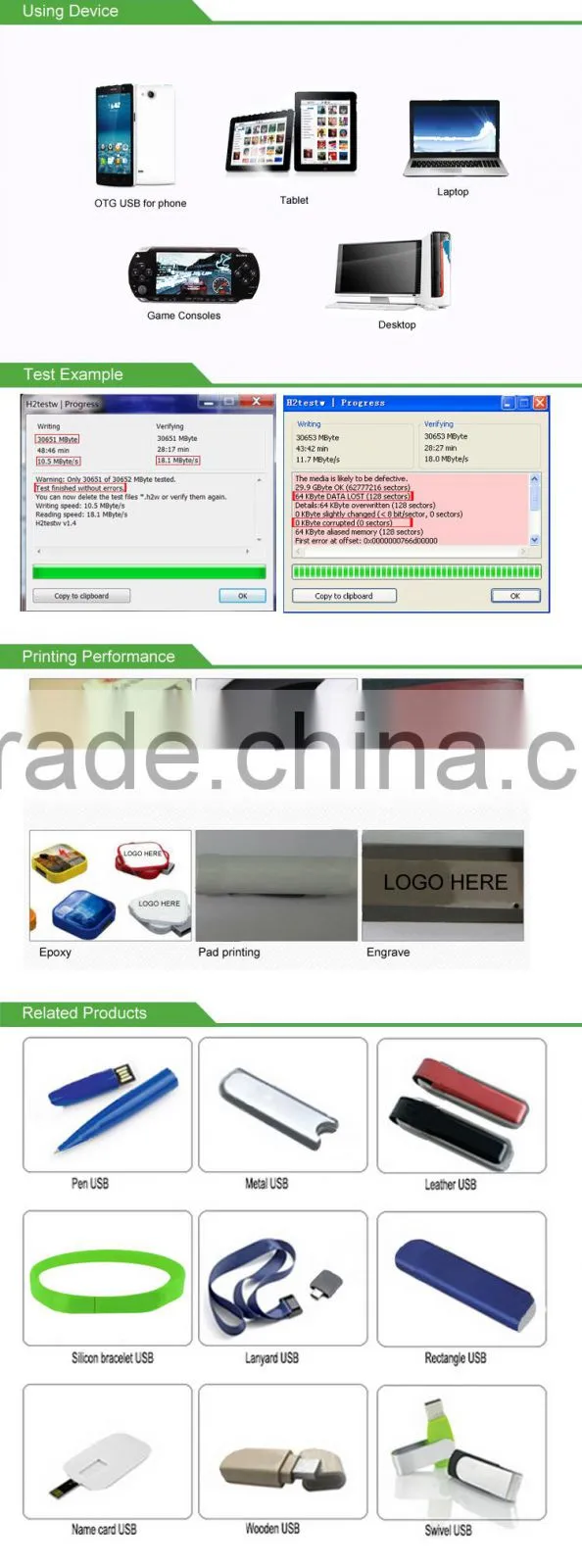 Wholesale Full Capaciy OTG USB 3.0 Flash Drive 16gb