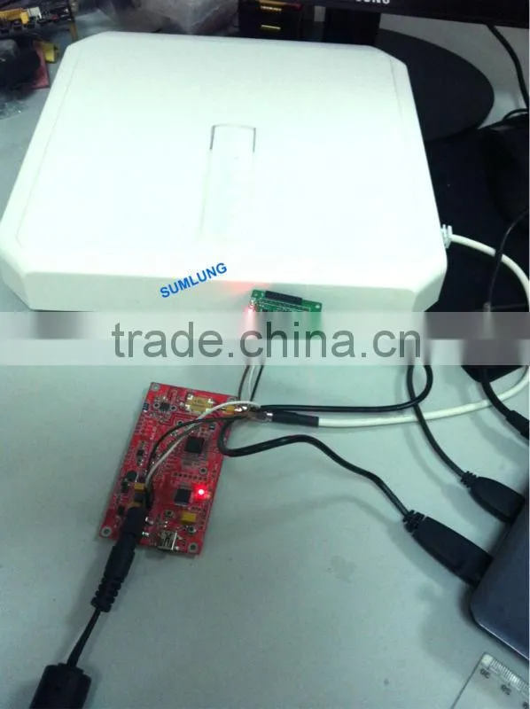 AS399x LEO compatible UHF RFID Reader Module AS3992 + 5dBi Antenna + USB cable + Power Adapter EPC Class 1 Gen 2 TTL Uart PCB