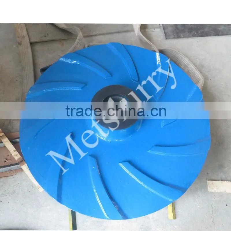 Long service life wear ressistant slurry centrifugal pump impeller