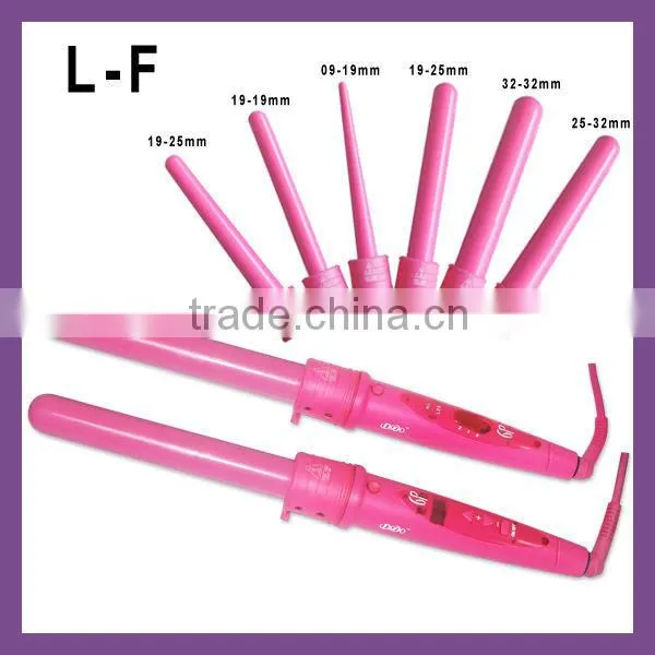 personalized professional hair curling irons with 5 sizes barrels