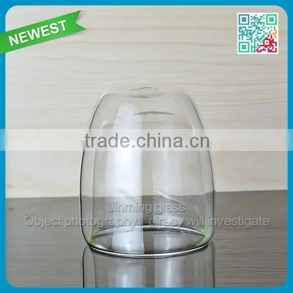 2015 hot sale double wall glass cups pyrex mugs creative juice cup beer mug