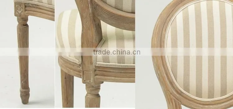 home furniture solid oak handle carved classic round back wooden side chair (CH-211-1-OAK)