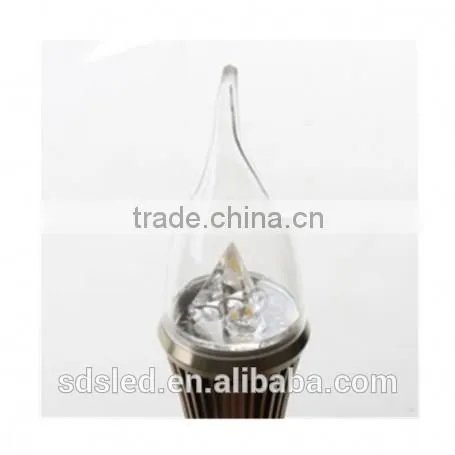 LED Candle bulb 300LM high power Cool White E14 3W LED Candle bulb light