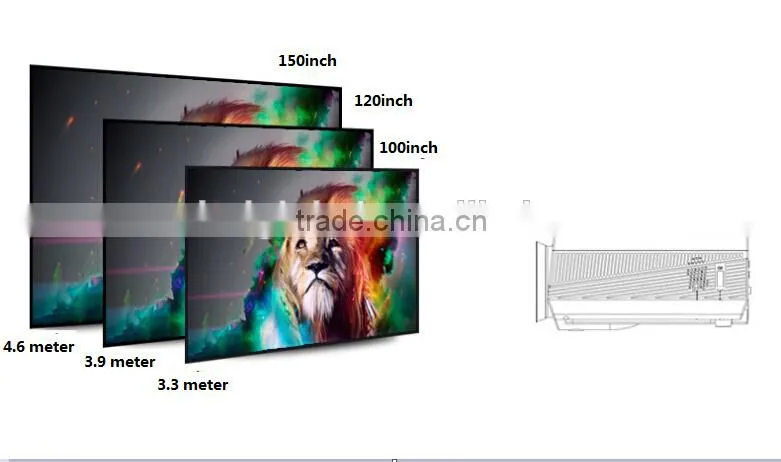 Low Price 1920*1080 3600 Lumens 200W Meeting Advertisement Home Theater Led Projector