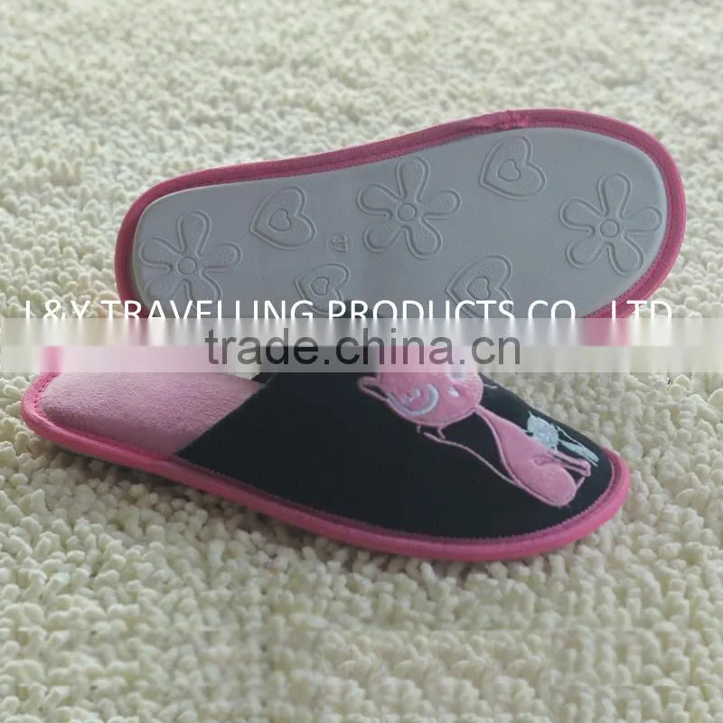 Meow embroidered coral fleece women indoor Slippers