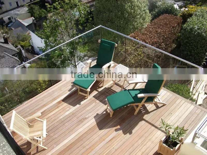 exterior deck aluminum u channel glass railings