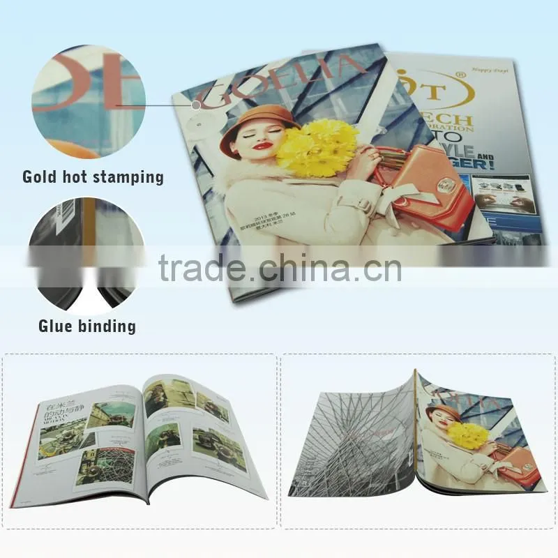 Custom pop up full color magazine book printing services factory