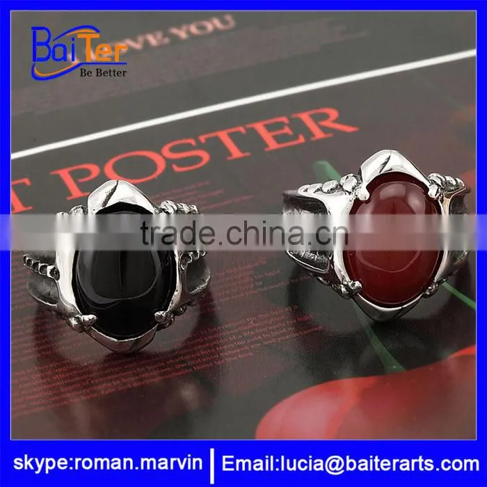 Fashion design yellow gold stainless steel rings for men wholesale