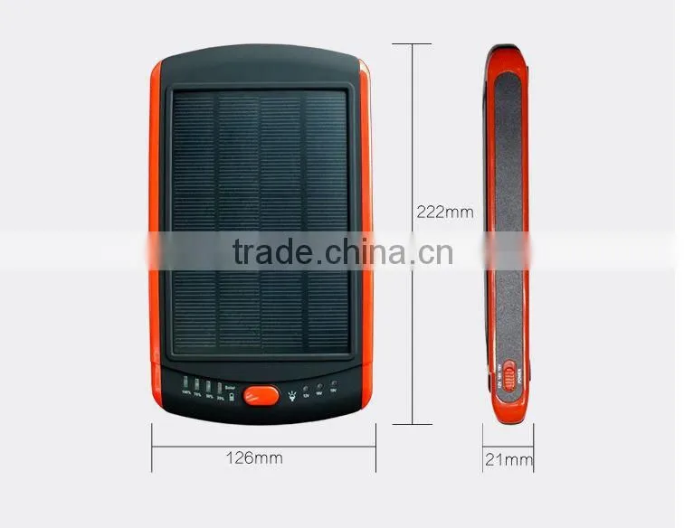 Big capacity Portable laptop power solar bank 23000