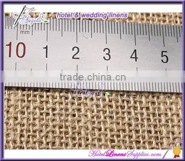 80cm width natural burlap table runners rolls for wedding events, with surged edge