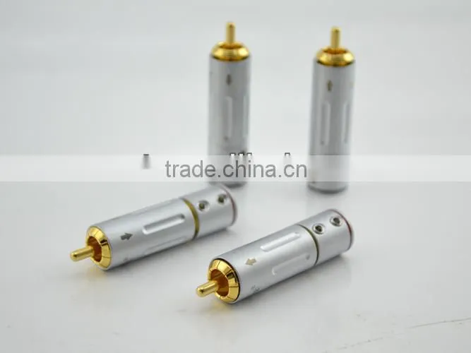 Audiocrast AR-204 High Performance Gold Plated Terminal audio video cable plug