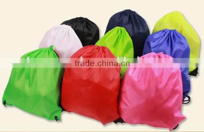 Promotion custom printed candy colors drawstring rucksack made in china