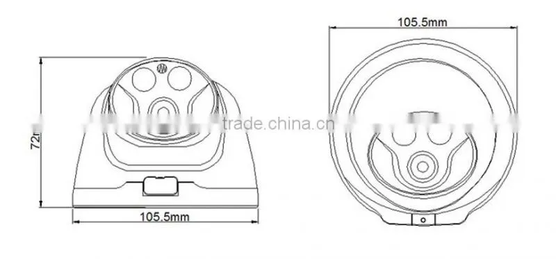 Dot Matrix Infrared Megapixel 2.8-12mm Zoom Lens CMOS 550TVL Dome CCTV Camera