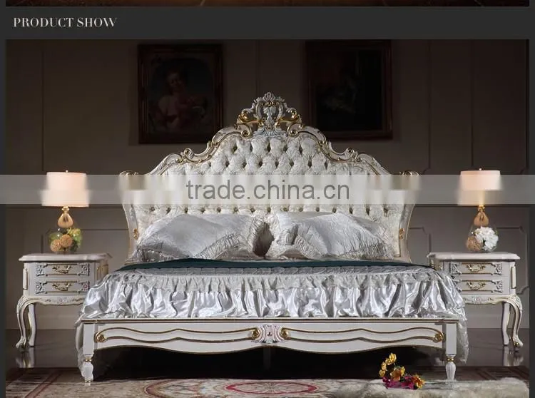 2016 Top sale Luxury Italian bed classic 0antique bed Hot sell europe designs king size beds 1411CJ