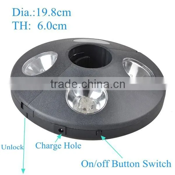 LED Umbrella Pole Light Plastic Cordless Outdoor Camping Tent Light