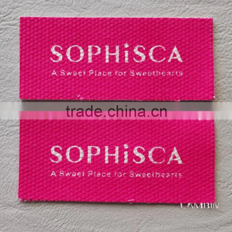 cotton silk printed label for women dress