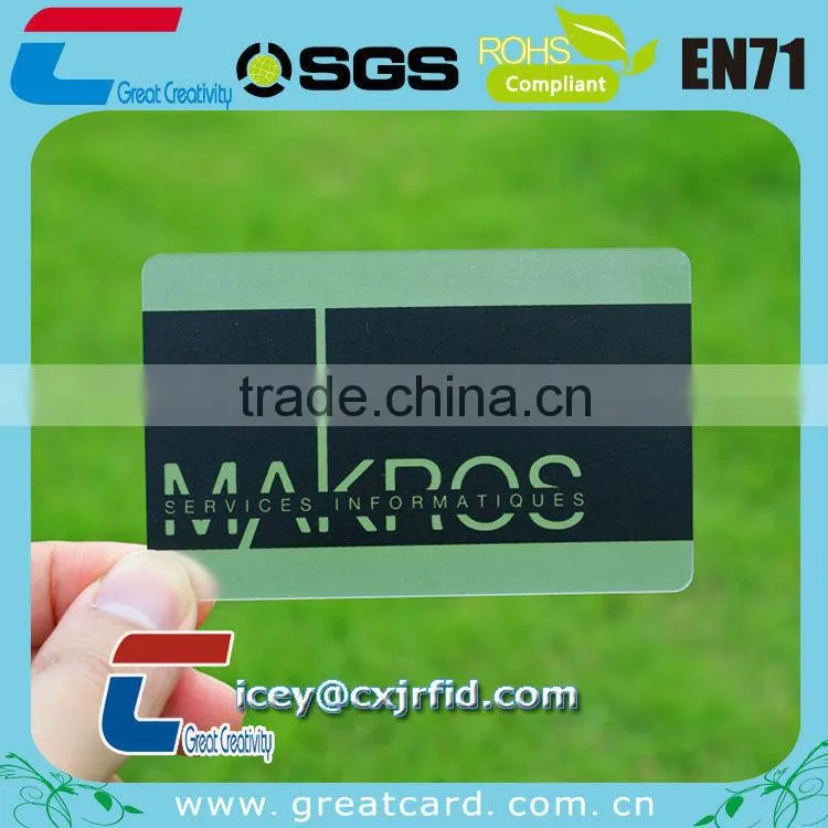 Clear 4C/4C Printing Transparent PVC Card