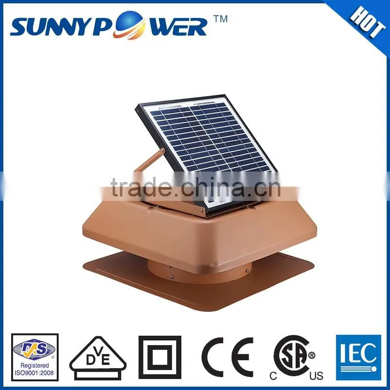 12 inch With thermostat switch Square solar fan & lighting system