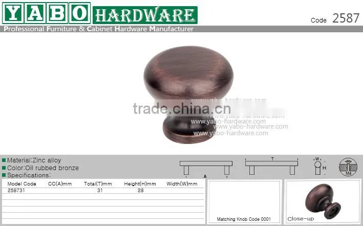 oil rubbed brushed drawer knob handle office desk hardware fittings