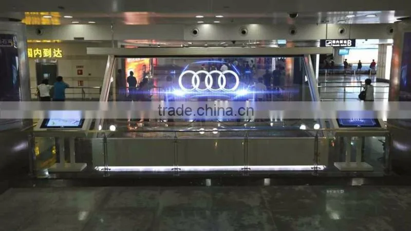ENOTECH Customized 3D advertising holographic display 3d pyramid, pyramids glass 3d display showcase, hologram display cabinet