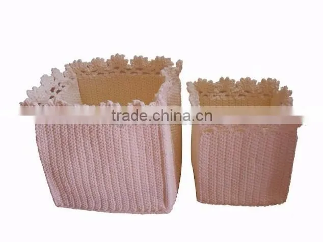 High quality best selling polypropylene Yarn Crochet woven basket made in Vietnam
