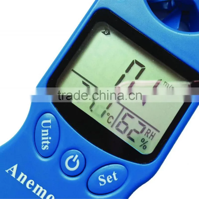 LCD Digital Hand-held Wind Speed Gauge Meter multifunction Measure Anemometer Thermometer and temperature