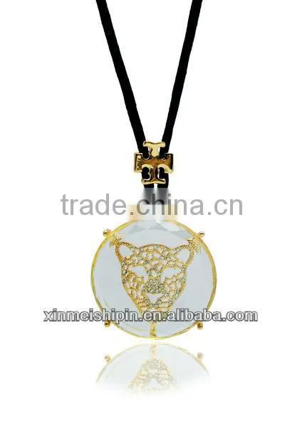 18K Gold Plating necklace & crystal Cat-eyes stone China jewelry LN058-2