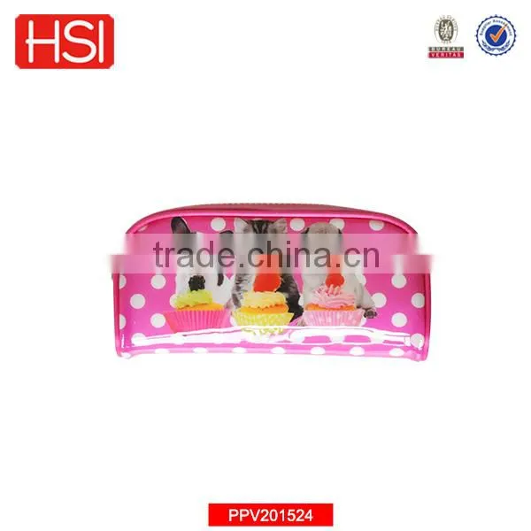 wholesale school supplies jelly bean pvc printed pencil case for kids