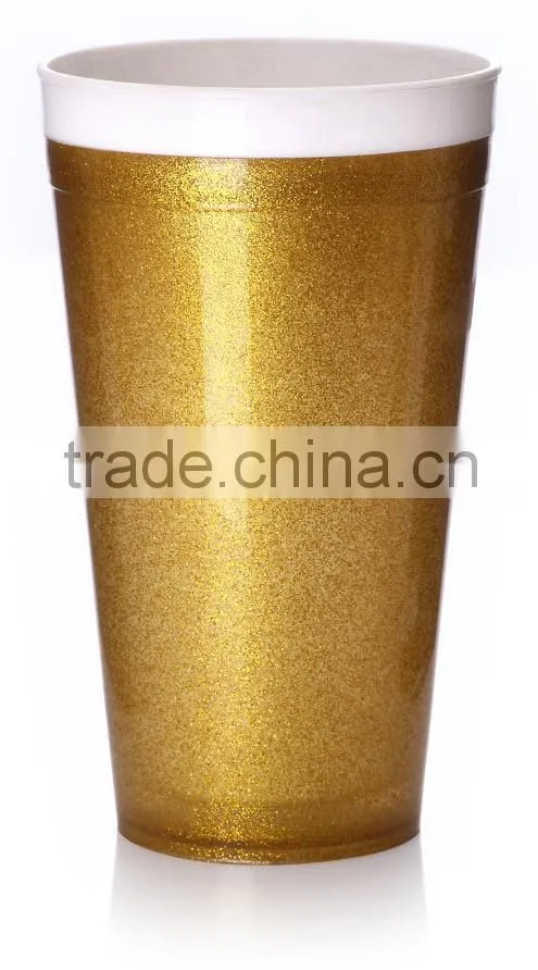 Promotional plastic coffee tumbler 16oz with silicon lid