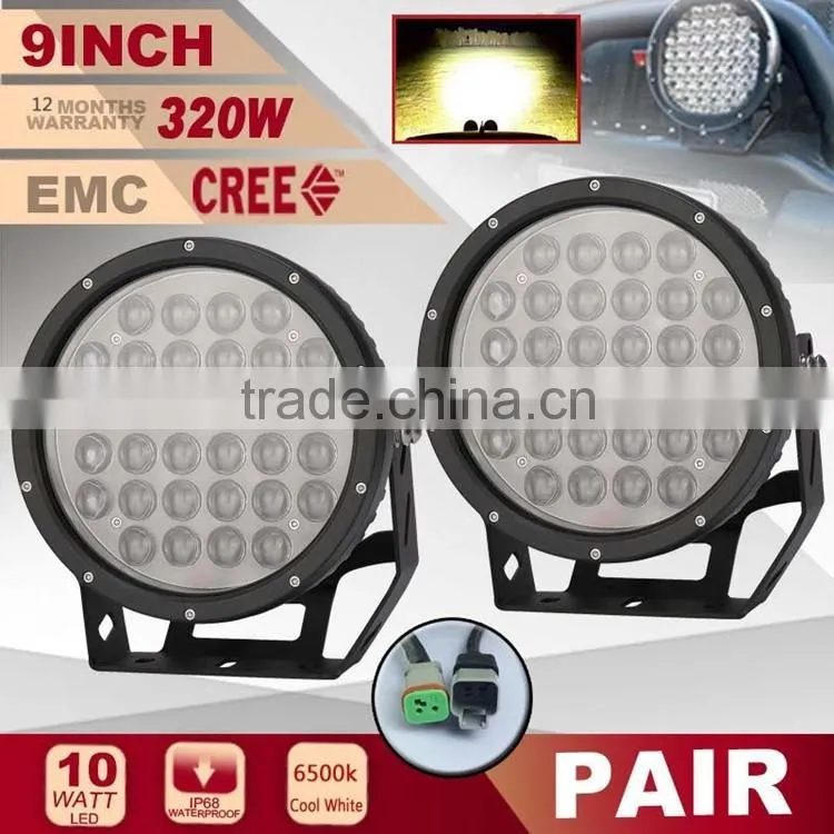 High power bright 9 inch 320 watt led driving light