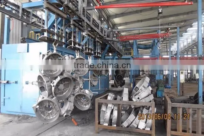 Step by step monorail shot blasting machines