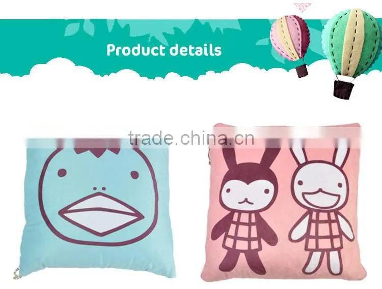 Cute Plush Kids Polar Fleece Throw Pillow