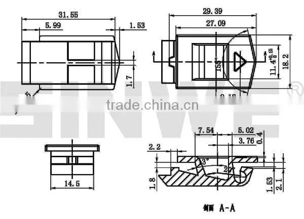 small ABS plastic toggle lock door catch from SINWE