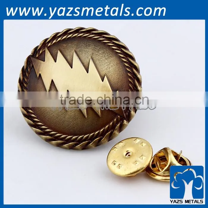 factory customize logo metal badge button