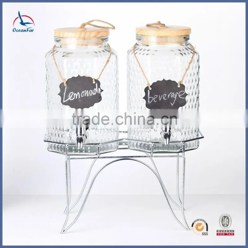 High Quality 5L Glass Dispenser Wholesale Glass Beverage Dispenser