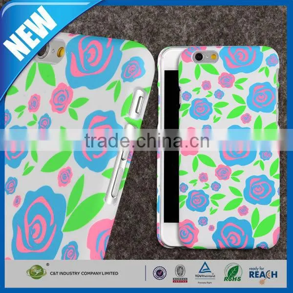 C&T Glow in the night dog shape hard case with imd printing design for iphone 6 plus