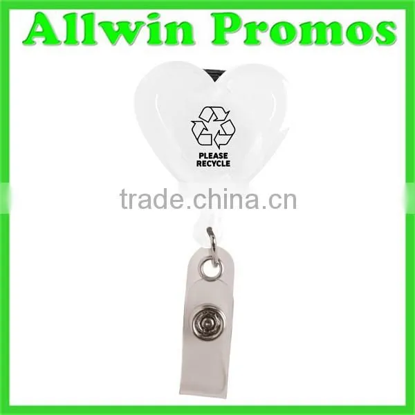 Eco-friendly Heart Shaped Badge Reel