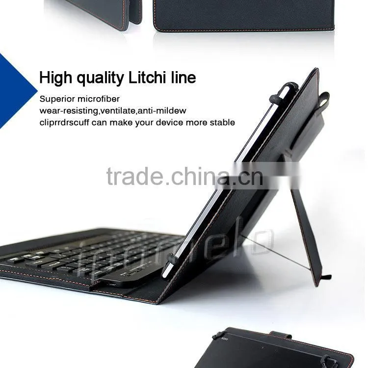 China top ten selling products Universal leather keyboard case for 9-10.1 inch tablet