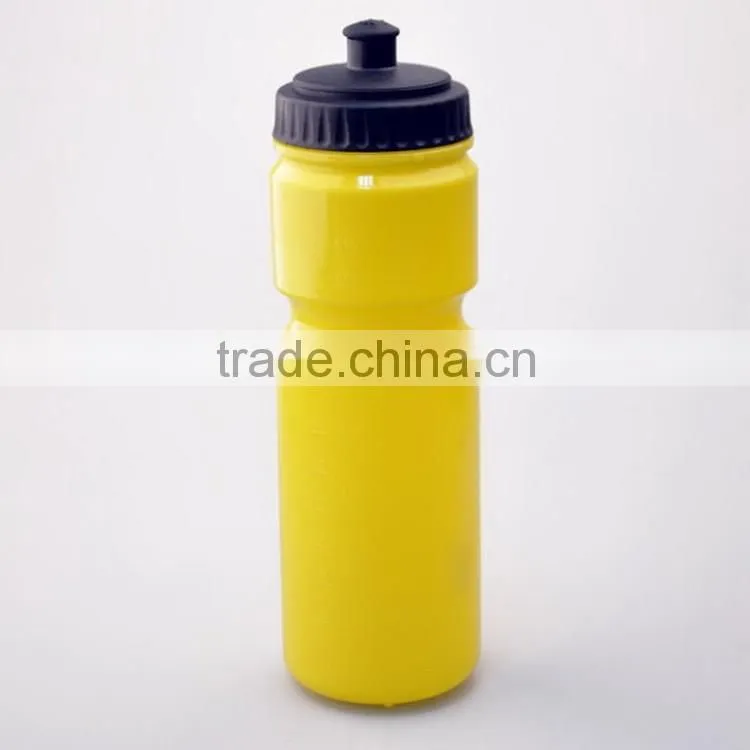 high quality yellow squeeze PE clear plastic drinking water bottles for travel
