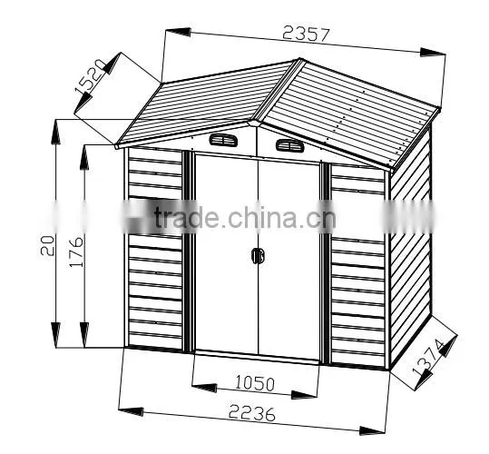 With woodline printing Duty Metal Storage Sheds