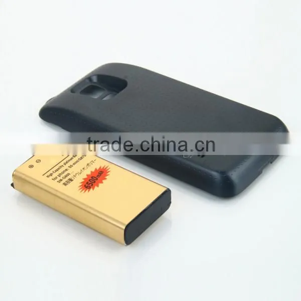 6500mAh 3.85V G870 Extended Battery for Samsung S5 mini with Back Cover Black