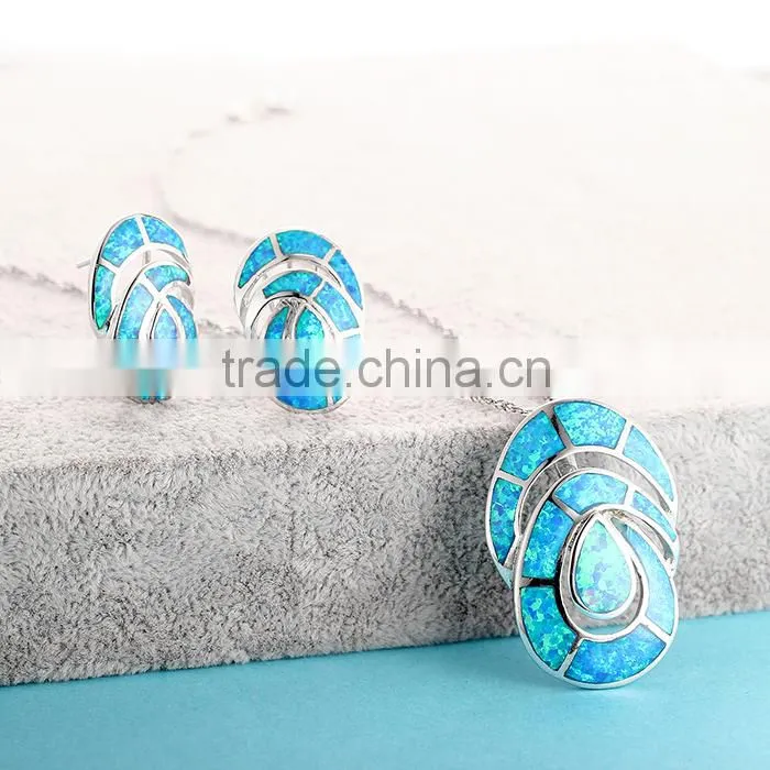 Synthetic Opal Stone Jewelry Set S003W