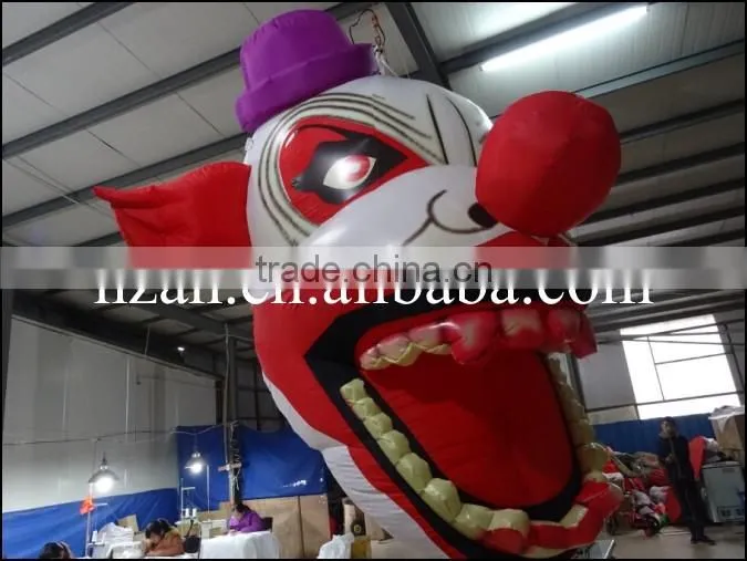 Giant Hanging Inflatable Clown Head for Halloween