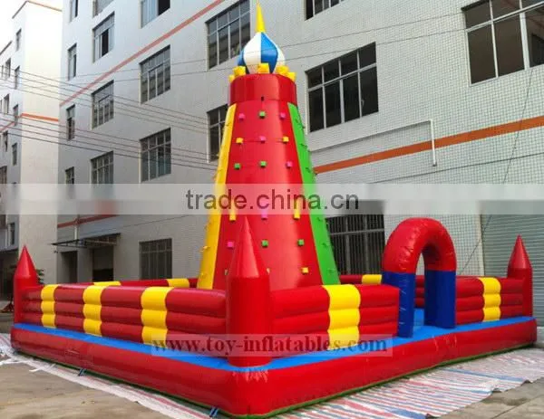 2014 cheap inflatable climbing tower