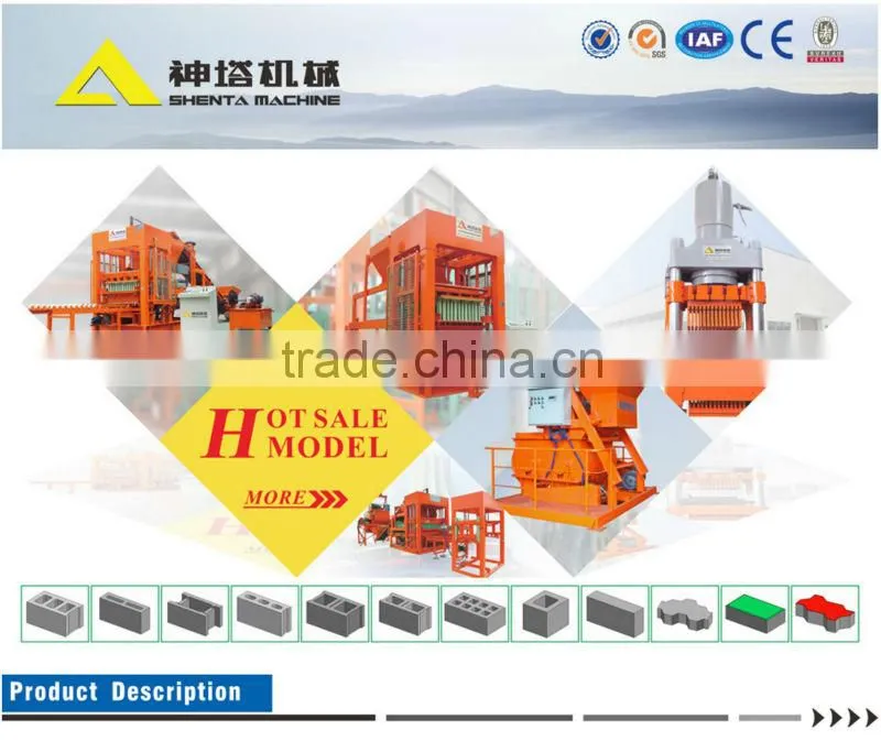 SHENTA MACHINE QTY10-15 automatic interlocking brick machine price